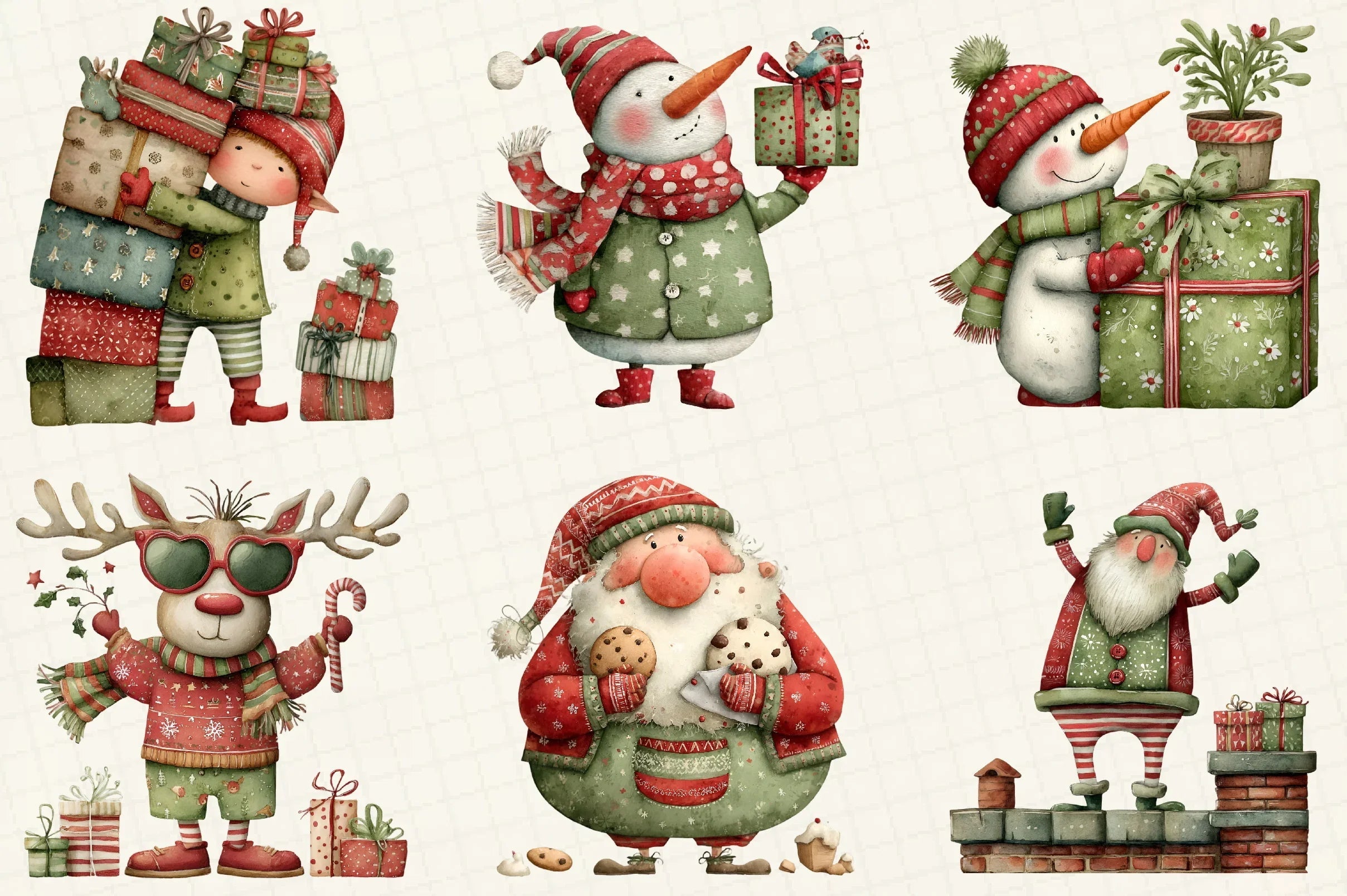 Funny Christmas Clipart Bundle - CraftNest - Digital Crafting and Art