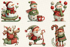 Funny Christmas Clipart Bundle - CraftNest - Digital Crafting and Art