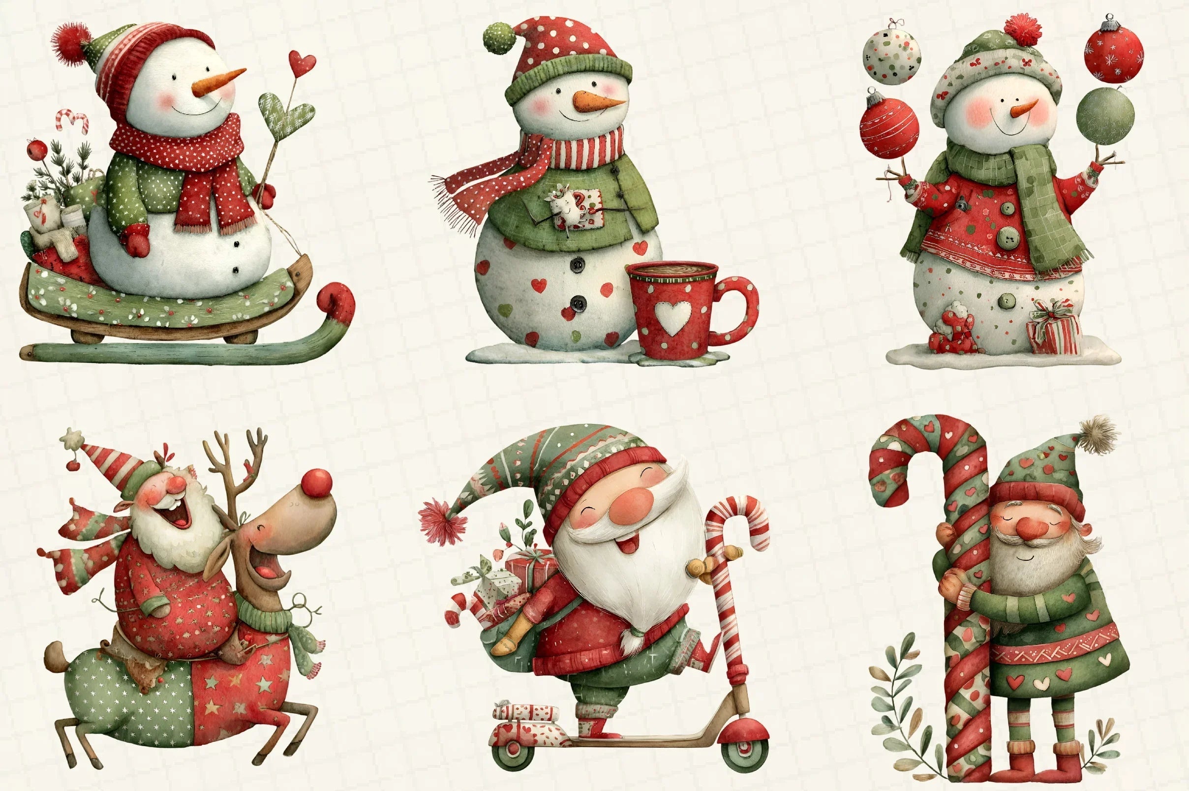 Funny Christmas Clipart Bundle - CraftNest - Digital Crafting and Art