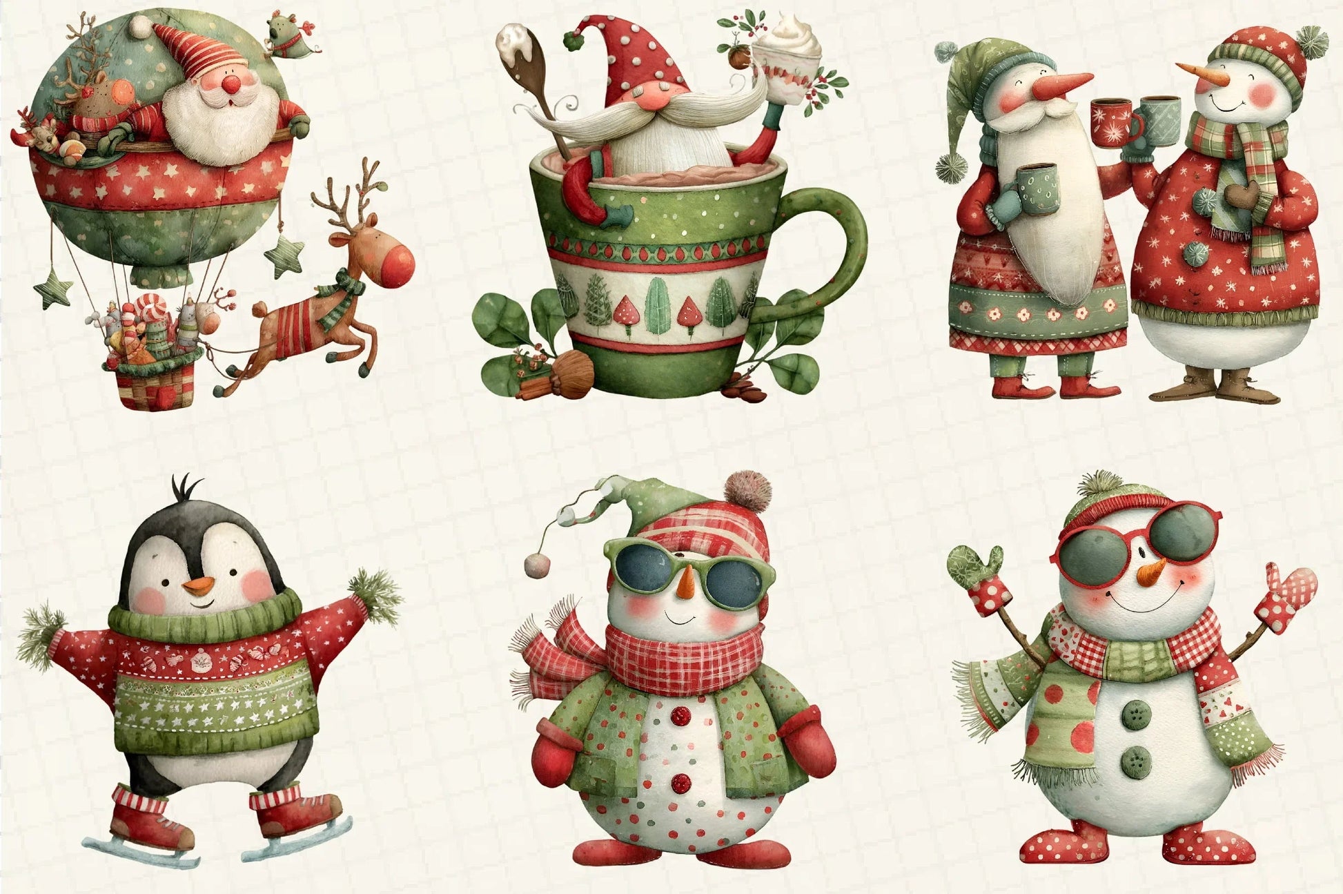 Funny Christmas Clipart Bundle - CraftNest - Digital Crafting and Art