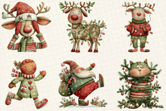 Funny Christmas Clipart Bundle - CraftNest - Digital Crafting and Art