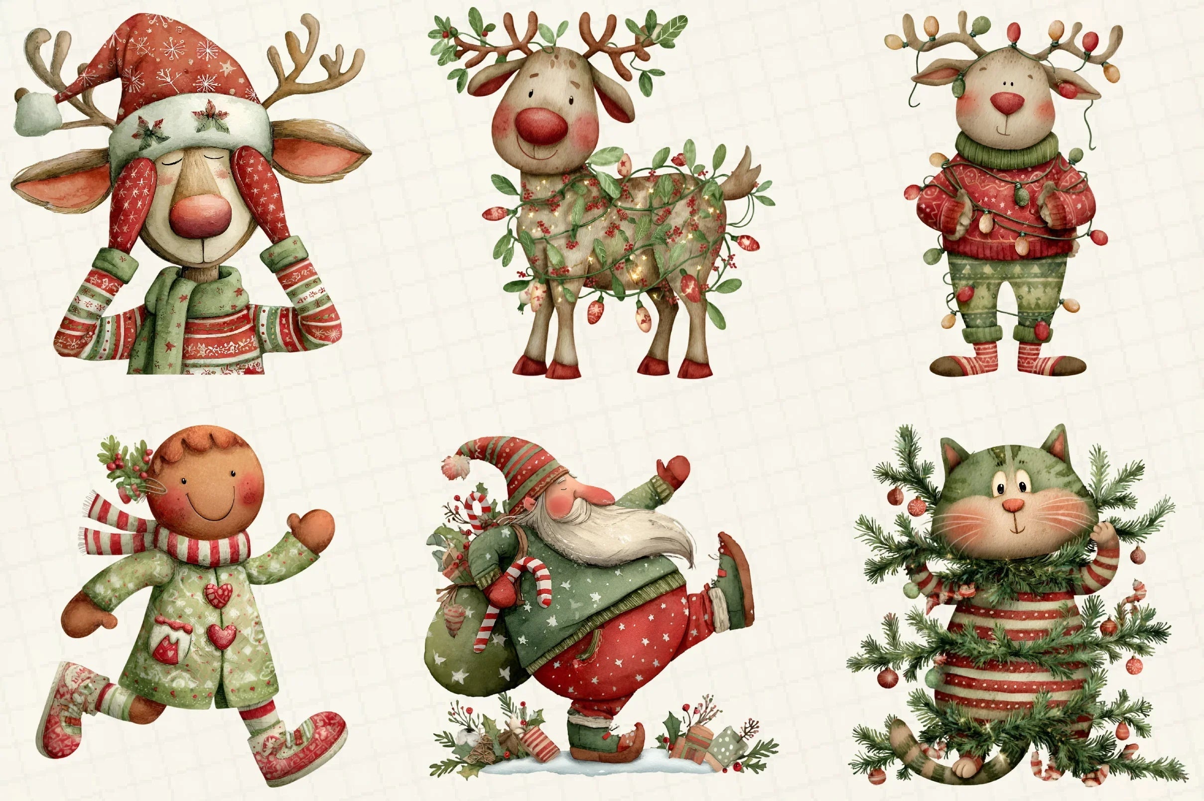 Funny Christmas Clipart Bundle - CraftNest - Digital Crafting and Art