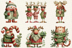 Funny Christmas Clipart Bundle - CraftNest - Digital Crafting and Art