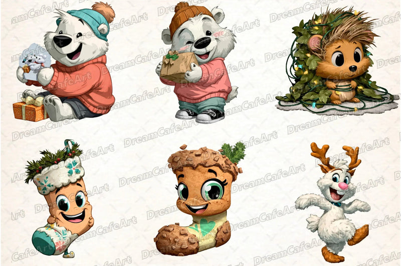 Funny Christmas Clipart Bundle - CraftNest - Digital Crafting and Art