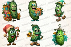 Funny Christmas Cucumber Clipart Bundle - CraftNest - Digital Crafting and Art