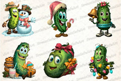 Funny Christmas Cucumber Clipart Bundle - CraftNest - Digital Crafting and Art