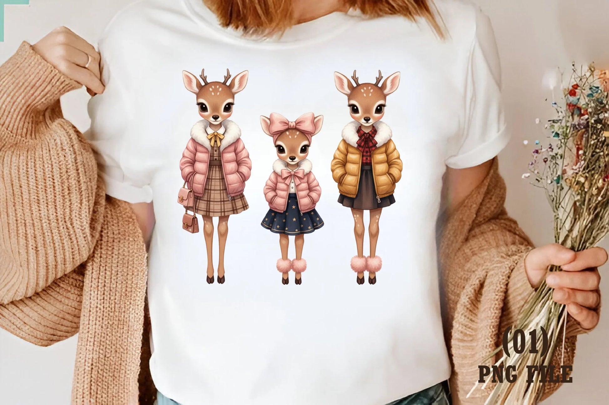 Funny Christmas Deer Clipart Bundle - CraftNest - Digital Crafting and Art