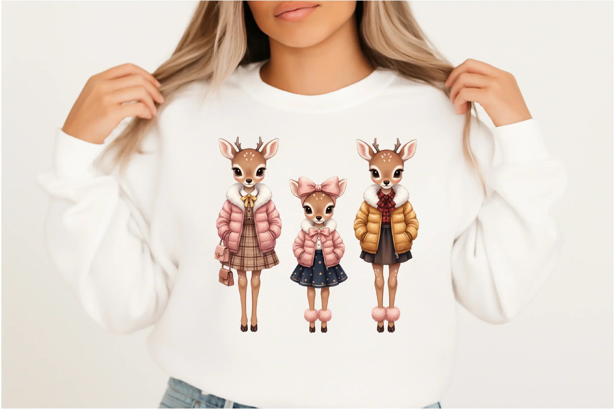 Funny Christmas Deer Clipart Bundle - CraftNest - Digital Crafting and Art
