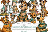 Funny Christmas Dog Clipart Bundle