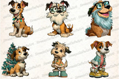 Funny Christmas Dog Clipart Bundle - CraftNest - Digital Crafting and Art