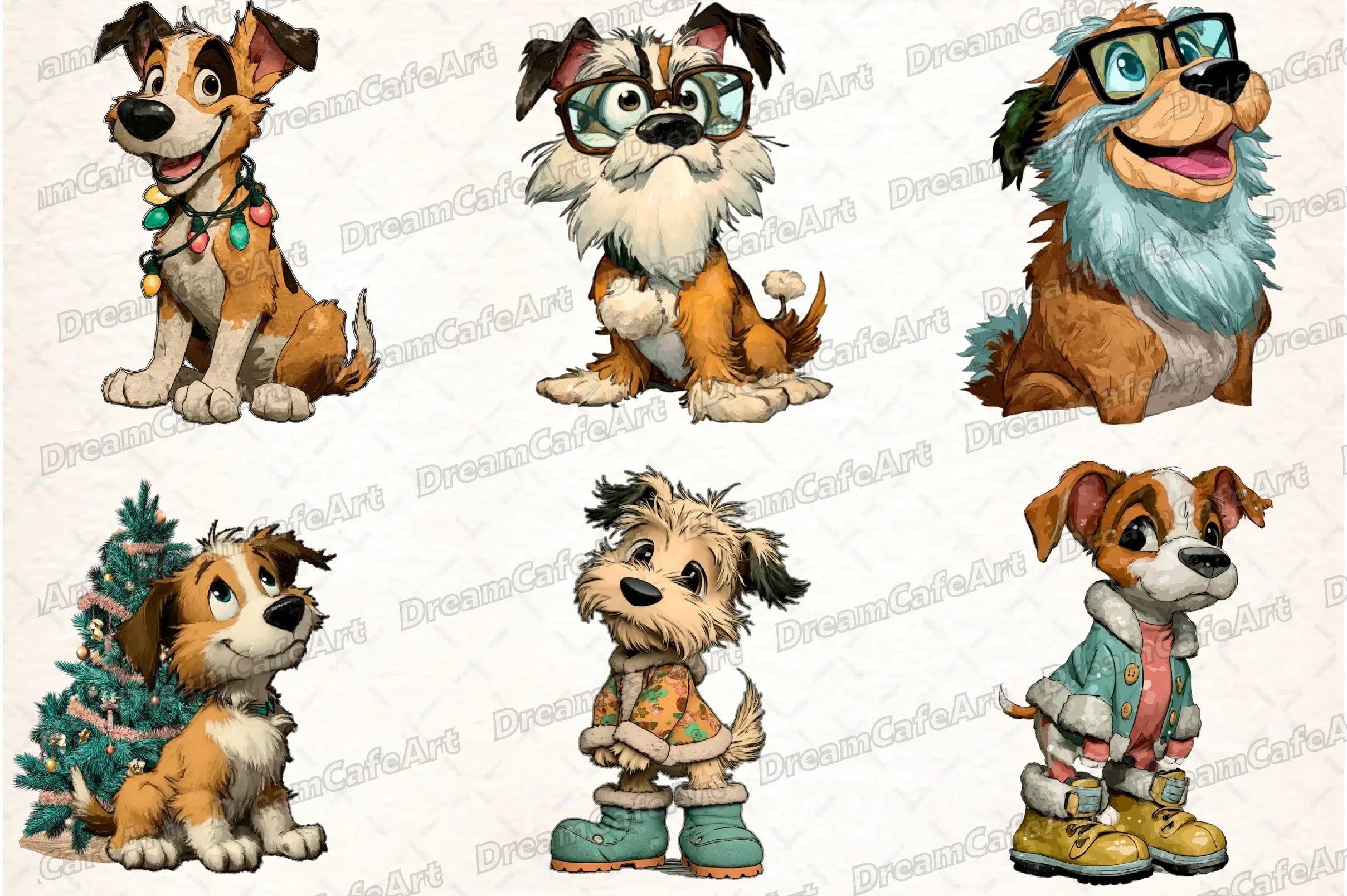 Funny Christmas Dog Clipart Bundle - CraftNest - Digital Crafting and Art