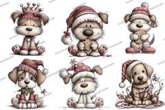 Funny Christmas Dog Clipart Bundle - CraftNest - Digital Crafting and Art