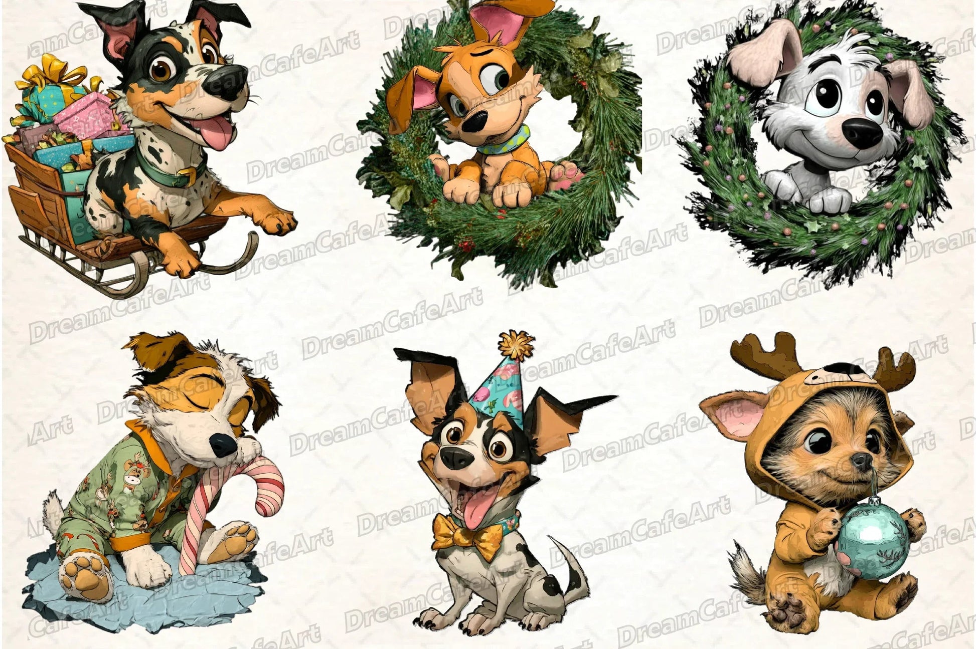 Funny Christmas Dog Clipart Bundle - CraftNest - Digital Crafting and Art