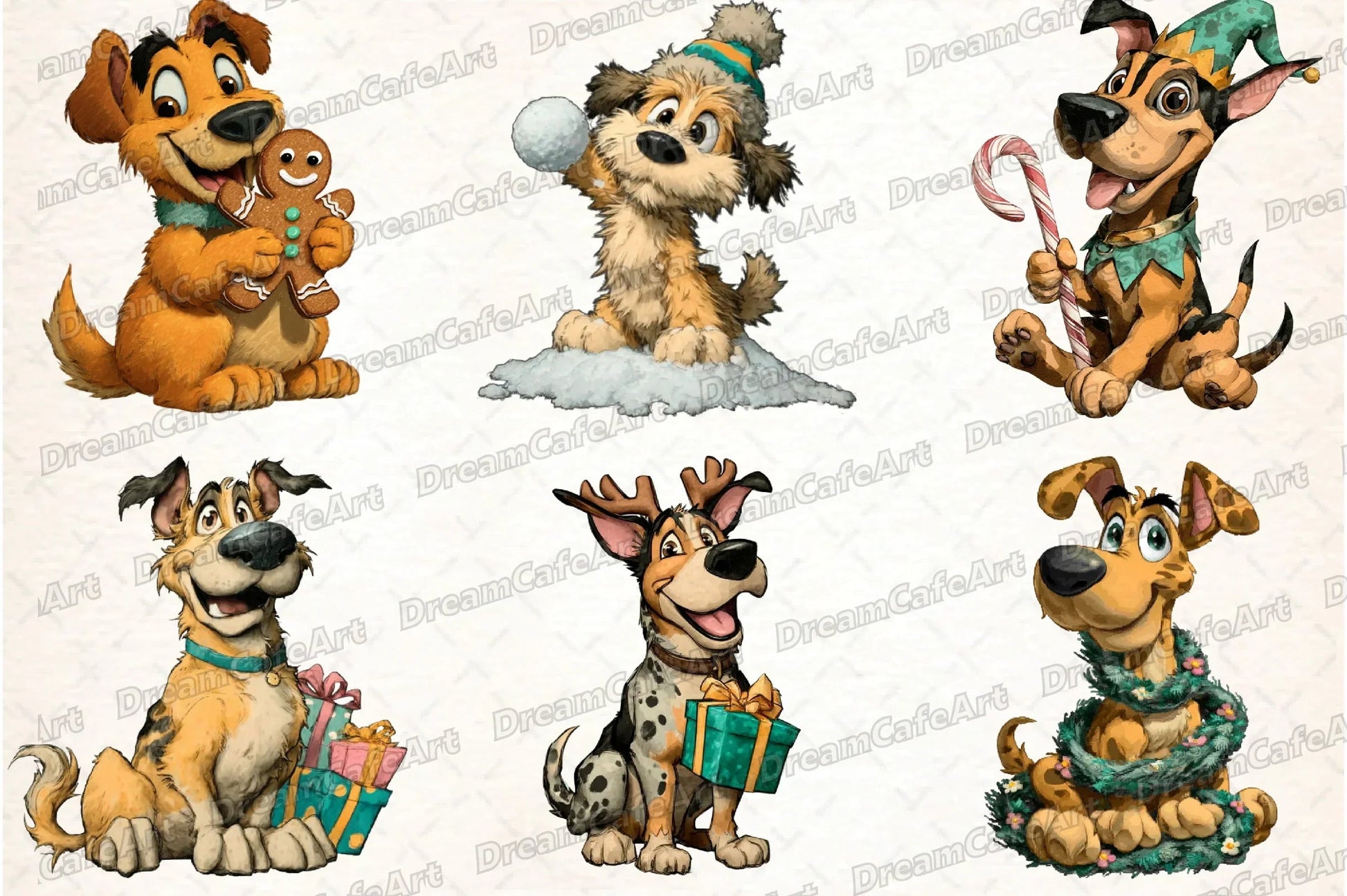 Funny Christmas Dog Clipart Bundle - CraftNest - Digital Crafting and Art