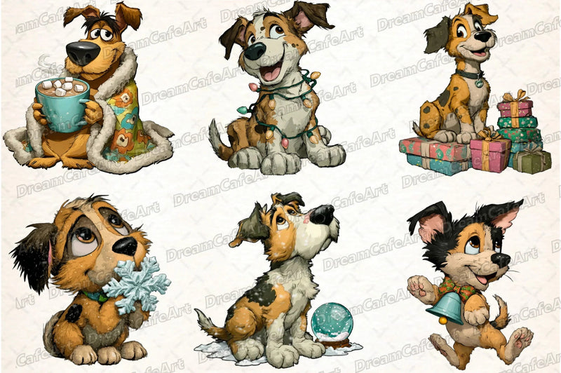 Funny Christmas Dog Clipart Bundle - CraftNest - Digital Crafting and Art