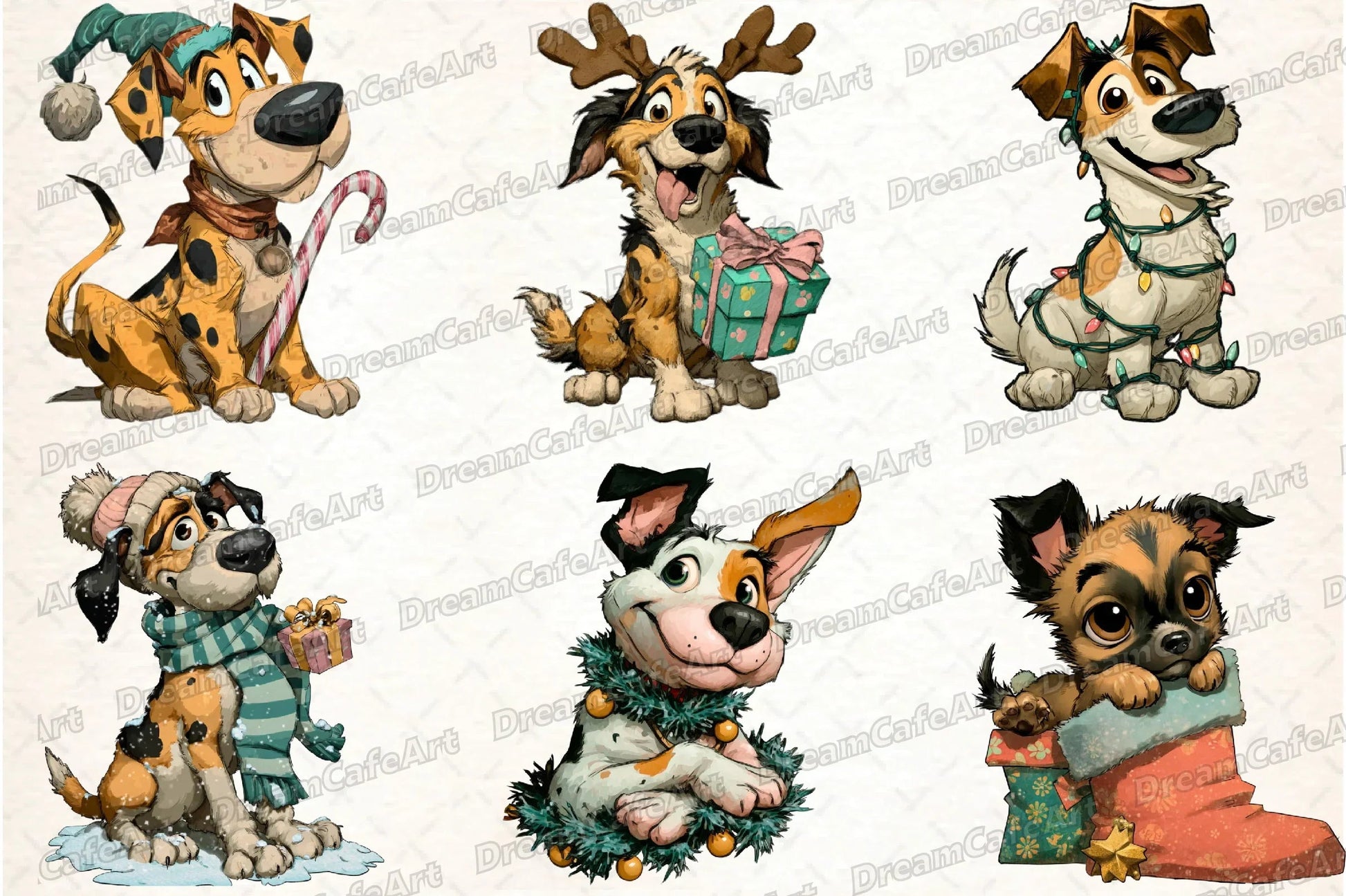 Funny Christmas Dog Clipart Bundle - CraftNest - Digital Crafting and Art