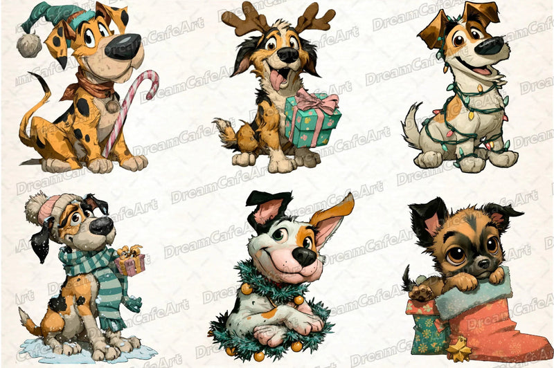 Funny Christmas Dog Clipart Bundle - CraftNest - Digital Crafting and Art