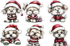 Funny Christmas Dogs Clipart Bundle - CraftNest - Digital Crafting and Art