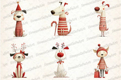 Funny Christmas Dogs Clipart Bundle - CraftNest - Digital Crafting and Art