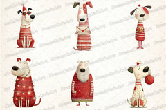 Funny Christmas Dogs Clipart Bundle - CraftNest - Digital Crafting and Art