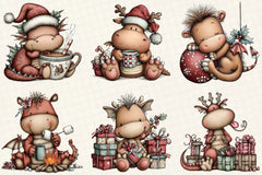 Funny Christmas Dragon Clipart Bundle - CraftNest - Digital Crafting and Art