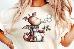 Funny Christmas Dragon Clipart Bundle - CraftNest - Digital Crafting and Art