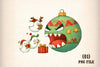 Funny Christmas Ghost Ornament Clipart Bundle