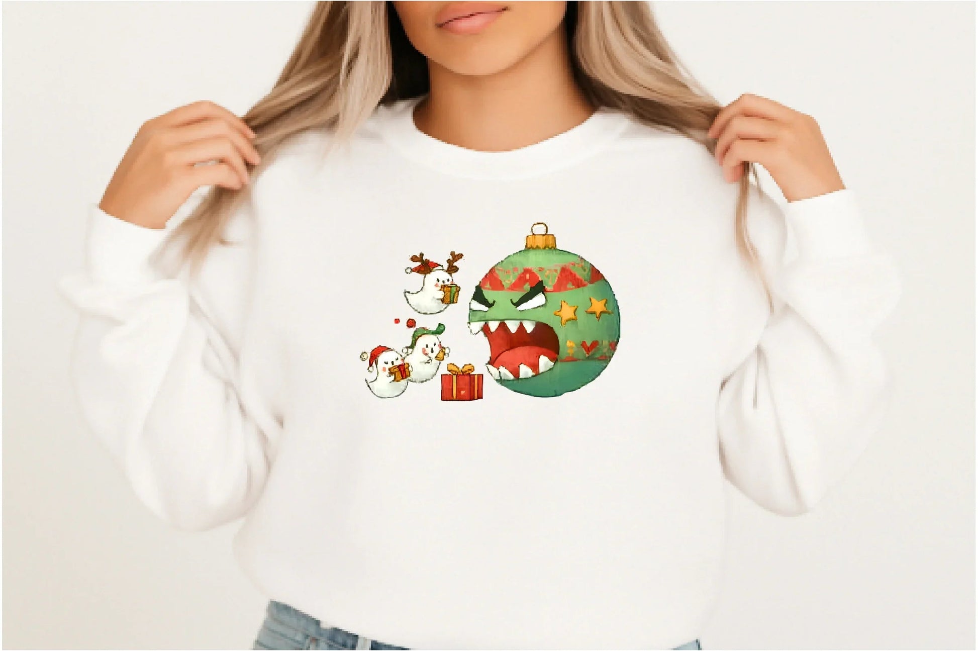 Funny Christmas Ghost Ornament Clipart Bundle - CraftNest - Digital Crafting and Art