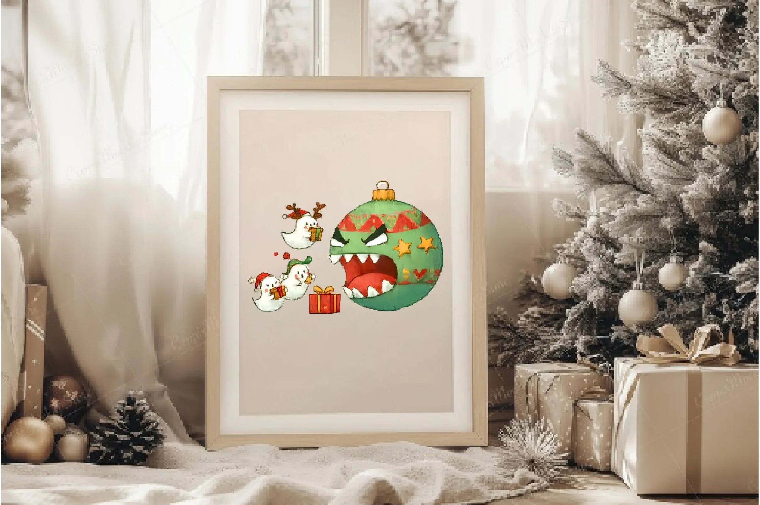 Funny Christmas Ghost Ornament Clipart Bundle - CraftNest - Digital Crafting and Art