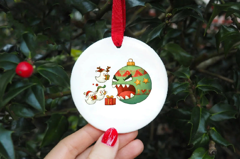 Funny Christmas Ghost Ornament Clipart Bundle - CraftNest - Digital Crafting and Art