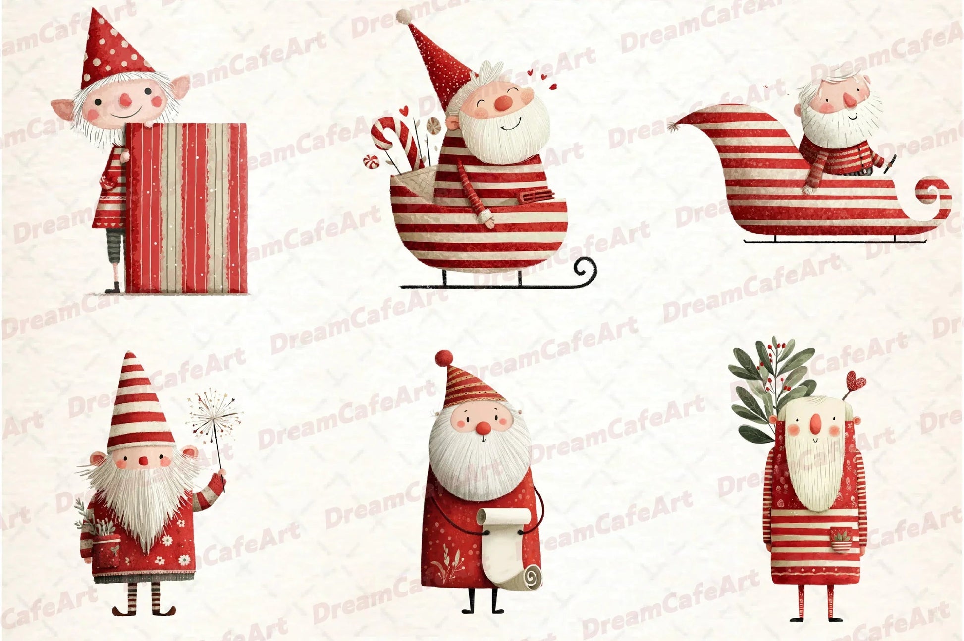 Funny Christmas Santa Clipart Bundle - CraftNest - Digital Crafting and Art