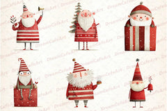 Funny Christmas Santa Clipart Bundle - CraftNest - Digital Crafting and Art