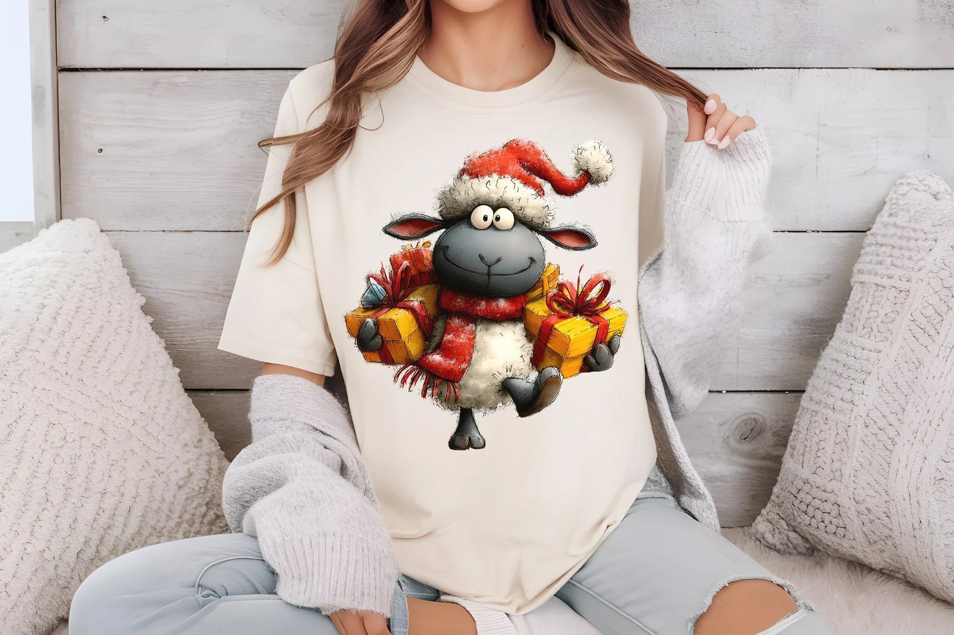 Funny Christmas Sheep Clipart Bundle - CraftNest - Digital Crafting and Art