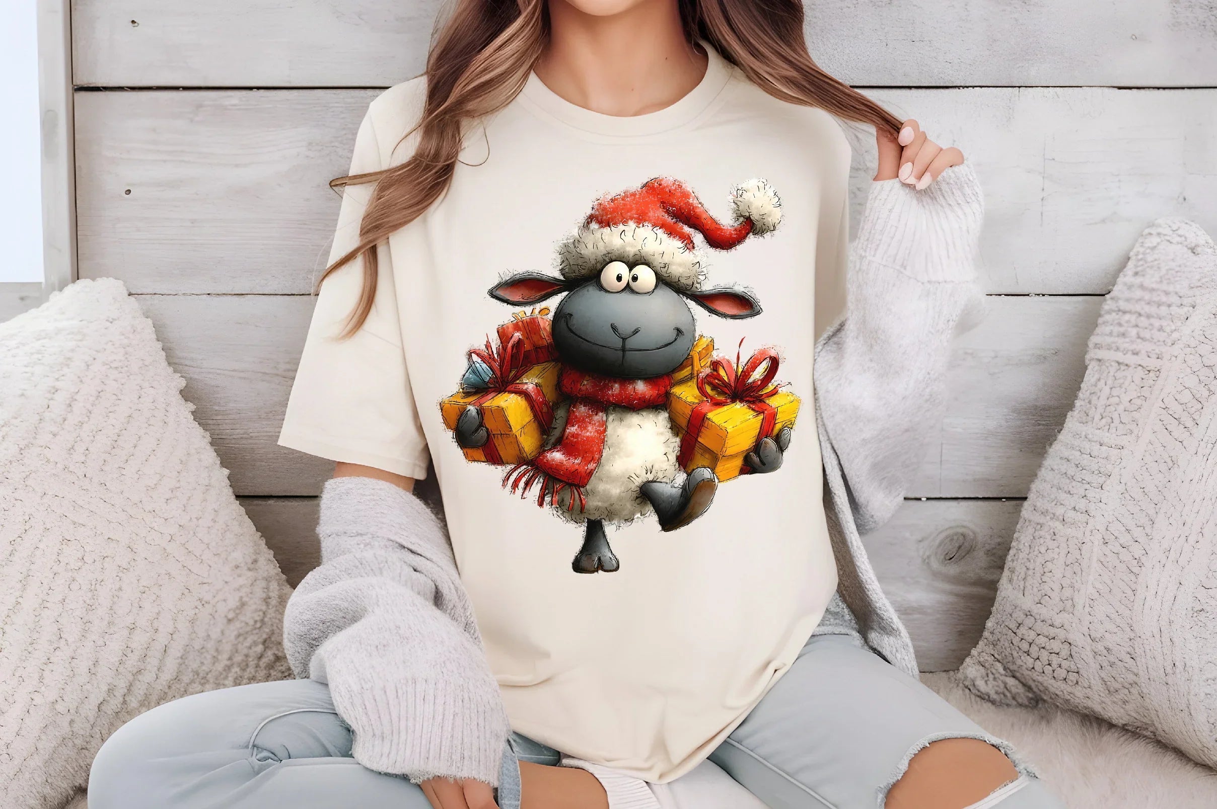 Funny Christmas Sheep Clipart Bundle - CraftNest - Digital Crafting and Art