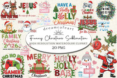 Funny Christmas Clipart Bundle - CraftNest - Digital Crafting and Art