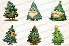 Funny Christmas Tree Clipart Bundle - CraftNest - Digital Crafting and Art