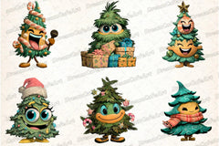 Funny Christmas Tree Clipart Bundle - CraftNest - Digital Crafting and Art