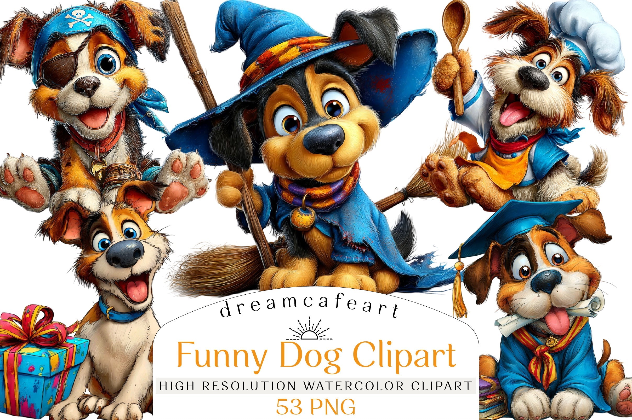 Funny Dog Clipart Bundle