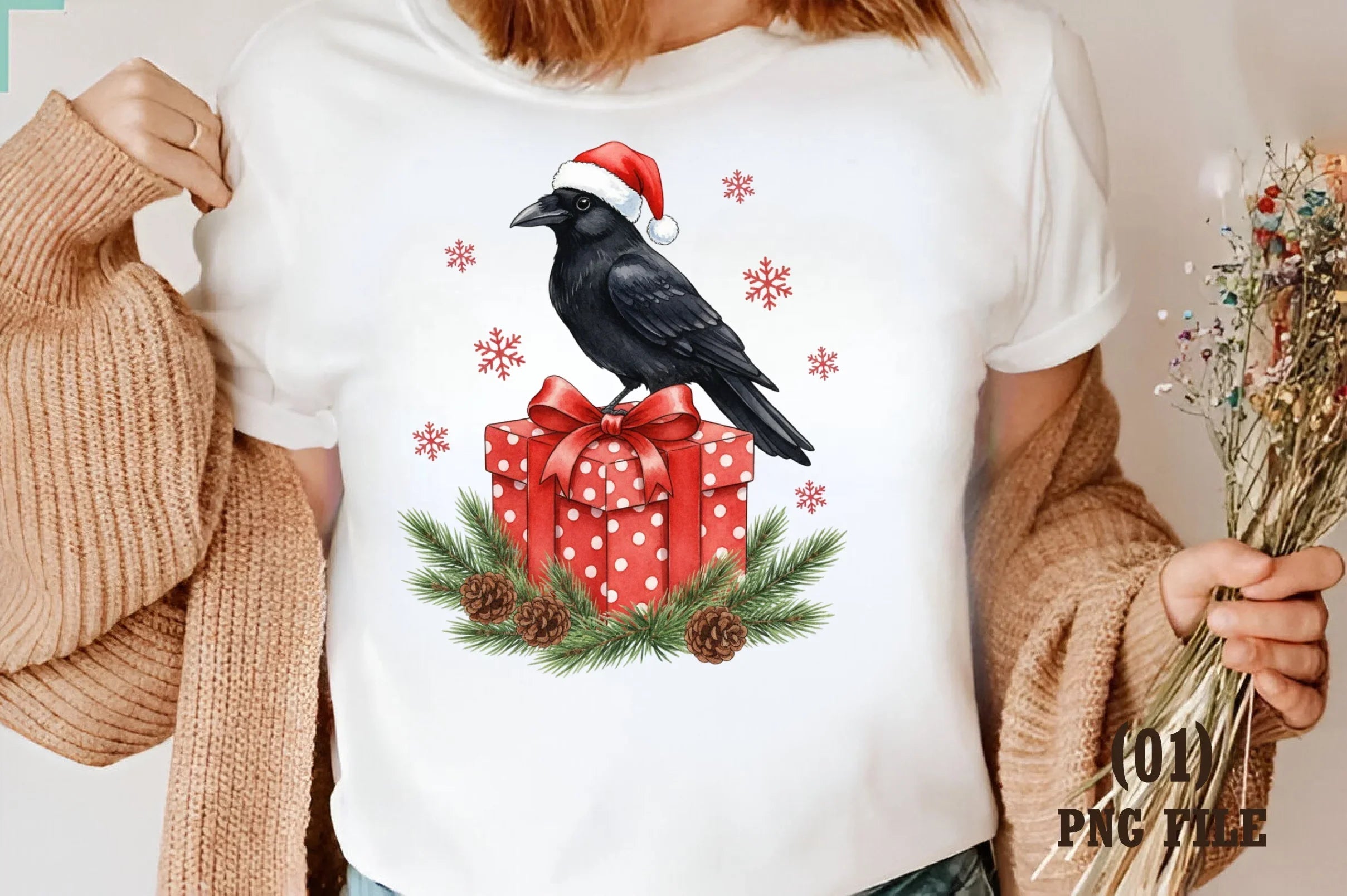 Funny Raven Christmas Clipart Bundle - CraftNest - Digital Crafting and Art