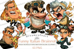 Funny Italian Brainrot Clipart Bundle - CraftNest - Digital Crafting and Art