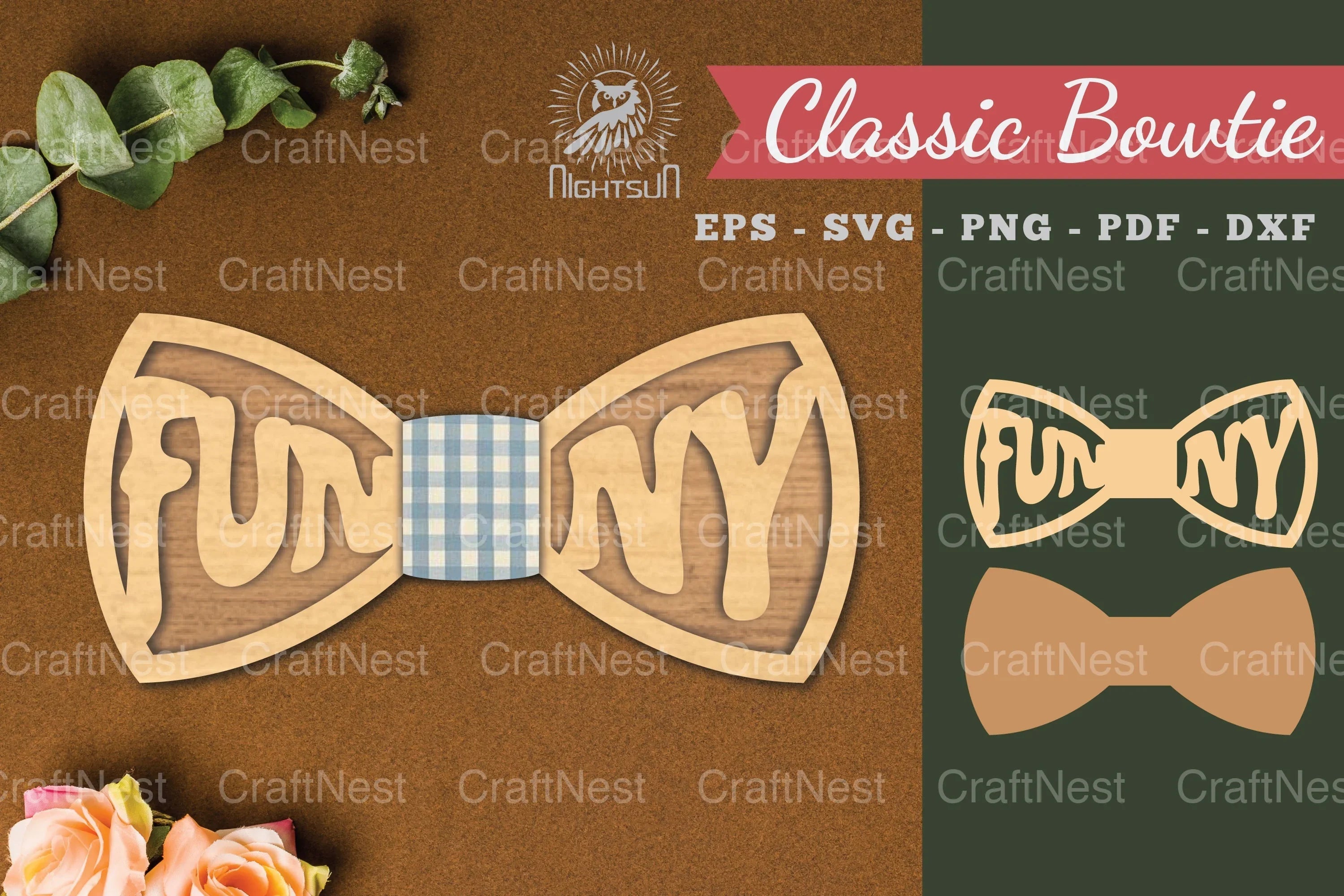 Funny Laser Cut Bowtie Clipart Bundle - CraftNest - Digital Crafting and Art