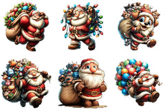 Funny Santa's Happy Haul Clipart Bundle - CraftNest - Digital Crafting and Art