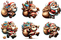 Funny Santa's Happy Haul Clipart Bundle - CraftNest - Digital Crafting and Art