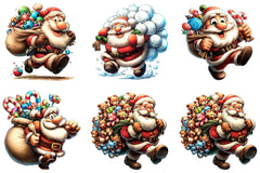 Funny Santa's Happy Haul Clipart Bundle - CraftNest - Digital Crafting and Art