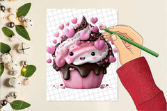Funny Valentine's Day Cupcake Clipart Bundle - CraftNest - Digital Crafting and Art