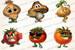 Funny Vegetable Italian Brainrot Clipart Bundle - CraftNest - Digital Crafting and Art