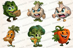 Funny Vegetable Italian Brainrot Clipart Bundle - CraftNest - Digital Crafting and Art