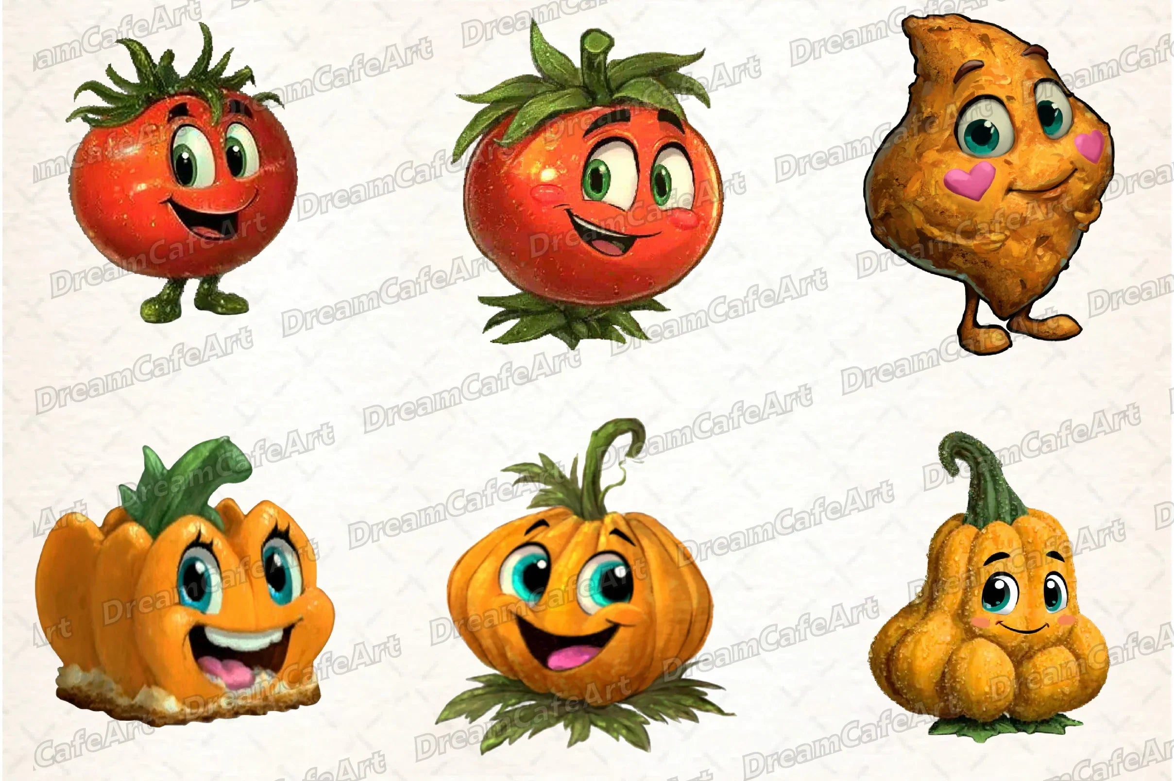 Funny Vegetables Clipart Bundle - CraftNest - Digital Crafting and Art