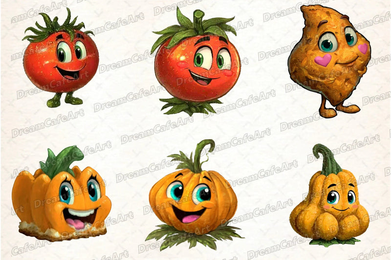 Funny Vegetables Clipart Bundle - CraftNest - Digital Crafting and Art