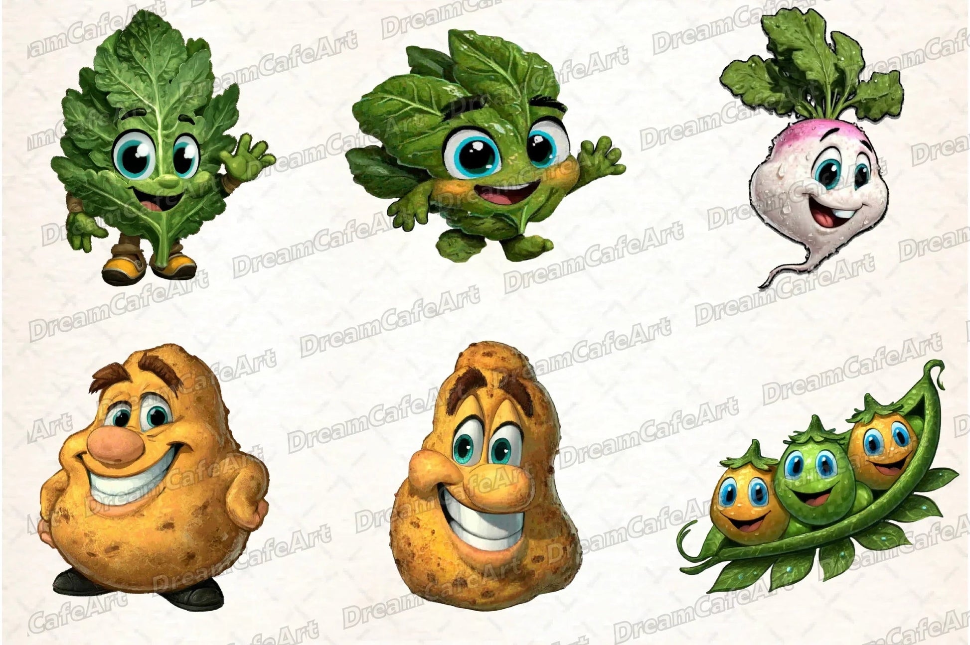 Funny Vegetables Clipart Bundle - CraftNest - Digital Crafting and Art
